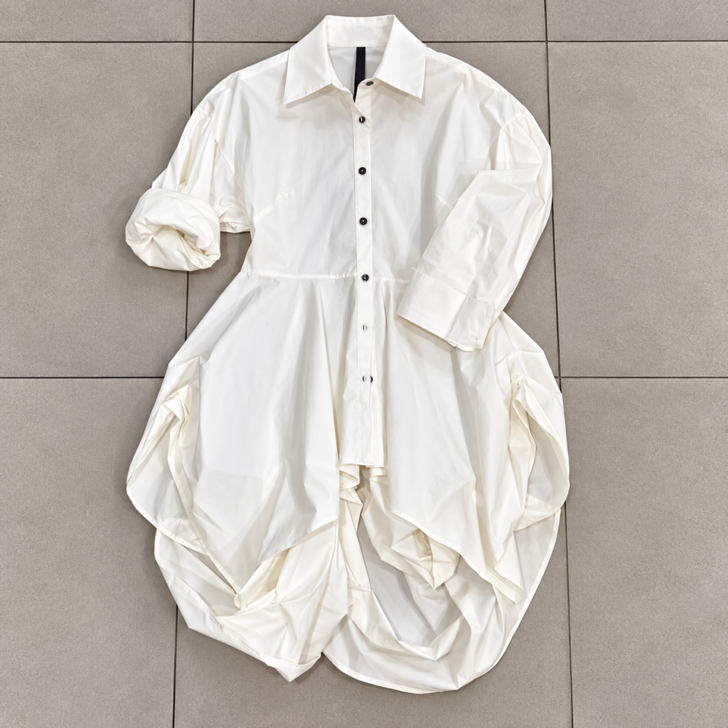 camicia bianca plissettata provocation