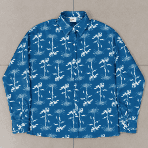 camicia blu floreale hang day