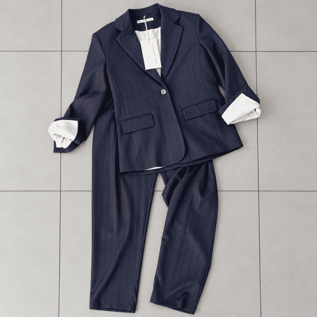 completo blu gessato ingА marshan