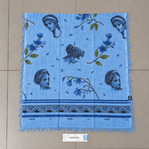 foulard blu canova con busti classici